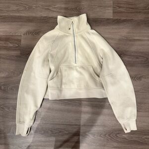 Lululemon off-white scuba half zip no hoodie